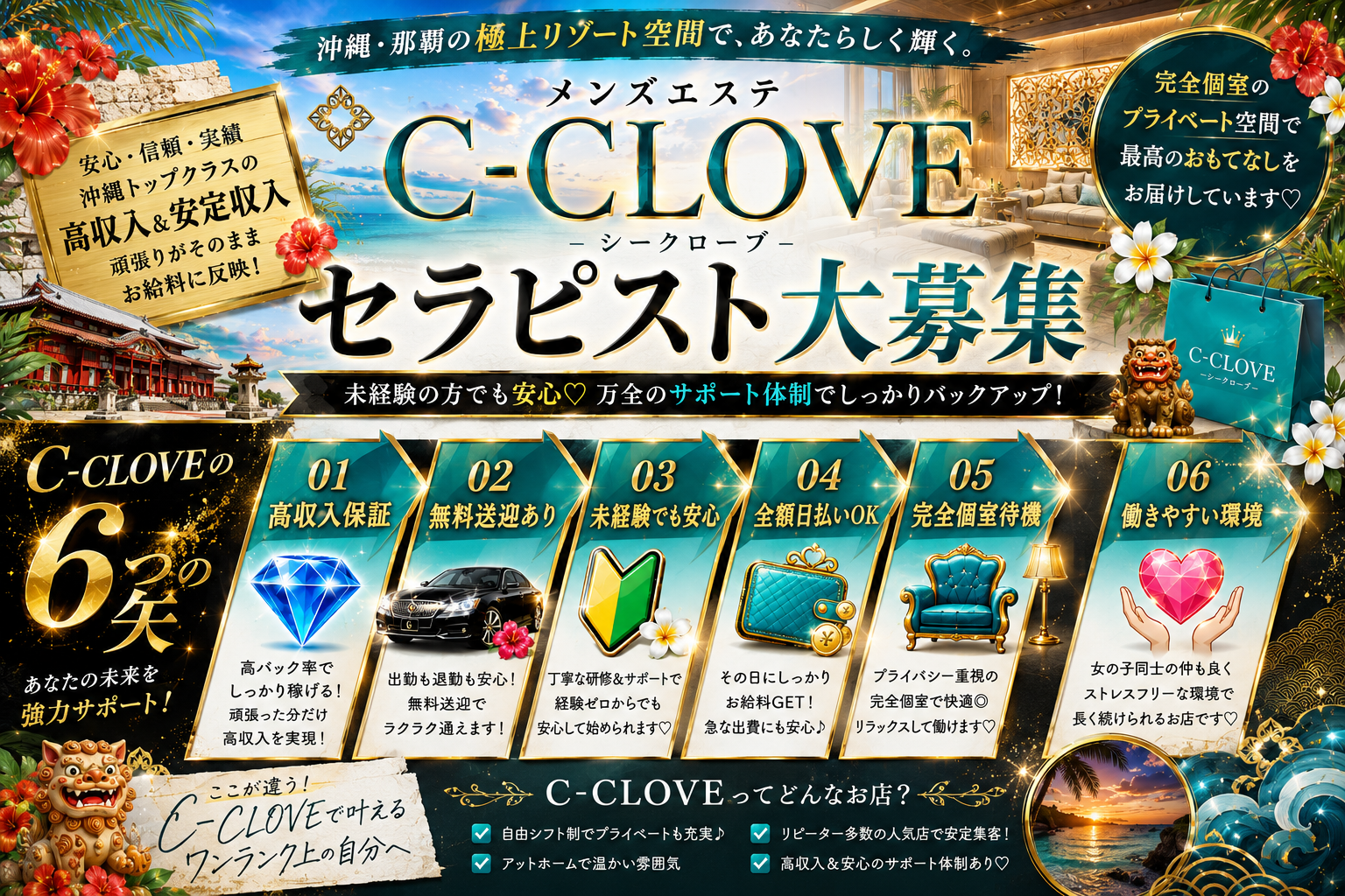 沖縄メンエス C−CLOVEの店長ブログ「——沖縄で圧倒的な存在感を放つ、確かな安心——」