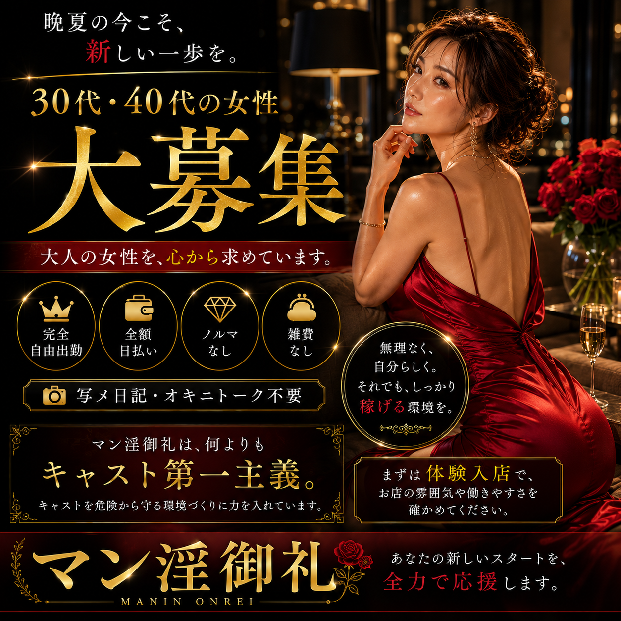 大分市デリバリーヘルス MANIN-ONREIマン淫御礼の店長ブログ「大人に女性募集中」